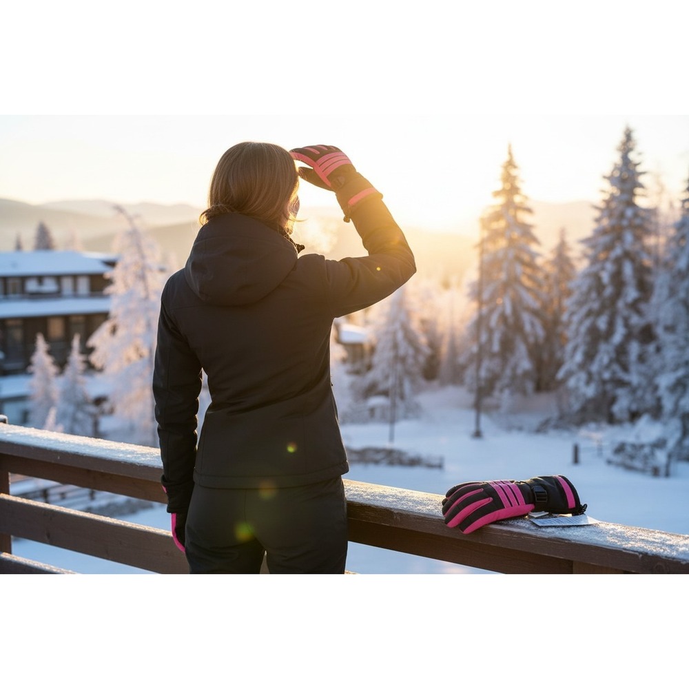 Coldfront Snowboard Gloves Womens 7-16 Pink Black NWT Thinsulate Waterproof